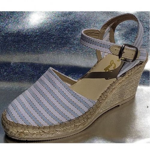 high fabric sandal